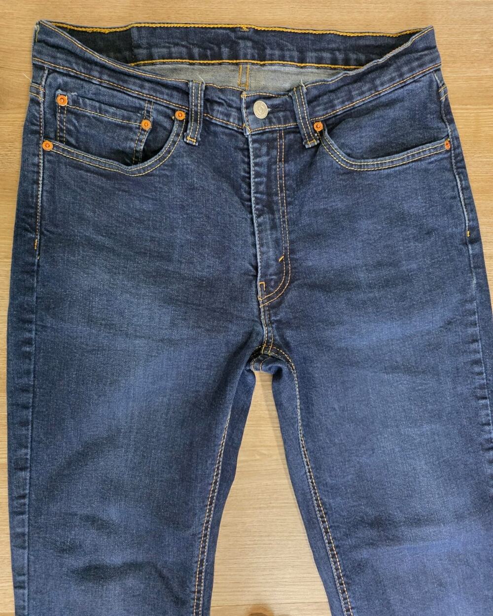 Levi's 514 Straight Jeans Men's 34x32 Dark Wash Stretch Blue Denim